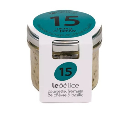 Délice courgettes, au fromage de chèvre et basilic