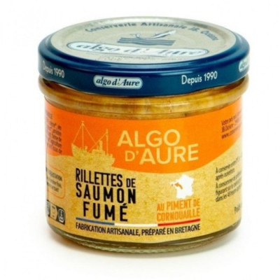 Rillettes de saumon fumé au piment de cornouaille