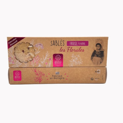Étui carton Sablés fraise/fenouil