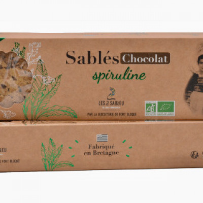 Étui Sablés spiruline chocolat