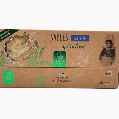 Étui Sablés spiruline nature