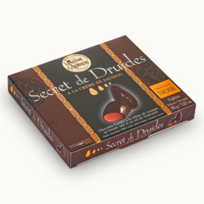 Menhirs au chocolat noir & caramel beurre salé.
