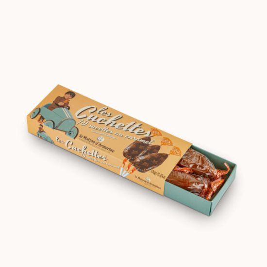 Plumier de 10 cuchettes au caramel au beurre salé.