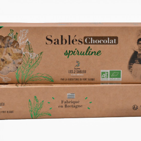 Étui Sablés spiruline chocolat